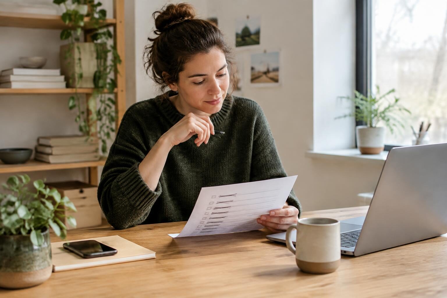 A brand owner reviewing a printed stockist list with several entries crossed out